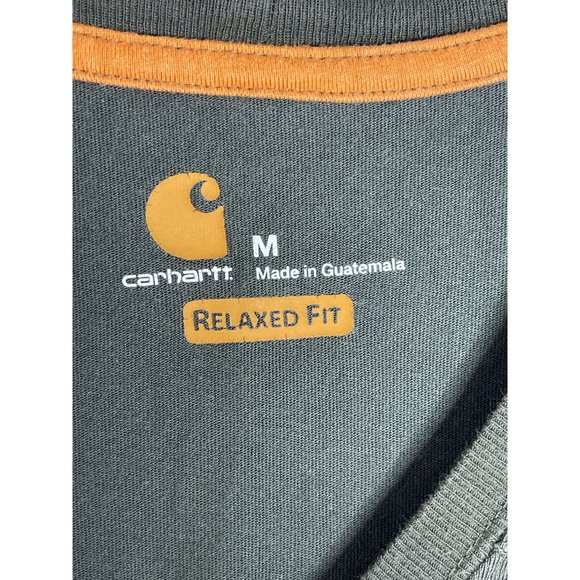 Carhartt Force Relaxed Fit Green Long Sleeve Shirt Size Medium - Picture 3 of 5